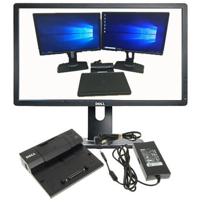 Dell E-Port Docking Station with 22" Monitor Home Office Setup