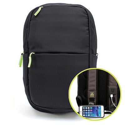 M-edge Tech Backpack w/ 6000 mAH Powerbank