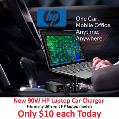 Genuine HP 90W Slim Combo Car Auto Adapter H6Y844AA#ABA