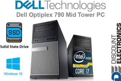 Dell OptiPlex 790 Core i7 Tower Windows 10 Computer
