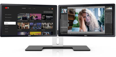 A Pair of Dell 23" Computer Monitor with NEW Dell Dual Stand