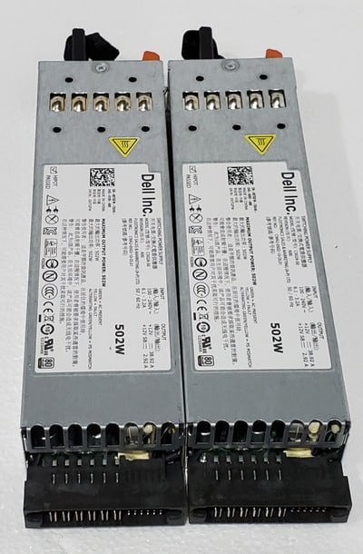  Lot of 2 Dell PowerEdge R610/J38MN Power Supply 502W XTGFW