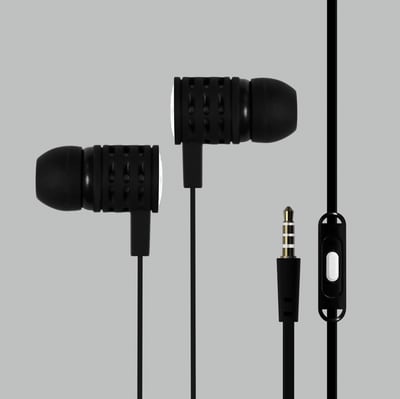 Extra Bass Stereo Earphone Headphones 3.5mm Aux Black