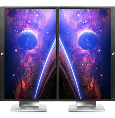 Dual Monitors HP EliteDisplay E240 24" Vertical LED Monitor