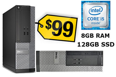 Clearance $99 Dell Optiplex i5 8GB 128GB SSD Compact PC