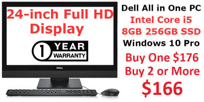 Clearance 87% OFF Dell 24-inch All in One i5 8GB 256GB SSD PC