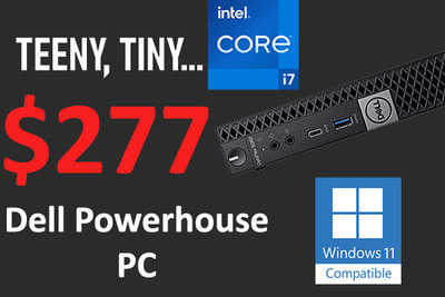 Dell Optiplex 6-Core i7 Micro PC Windows 11 Compatible